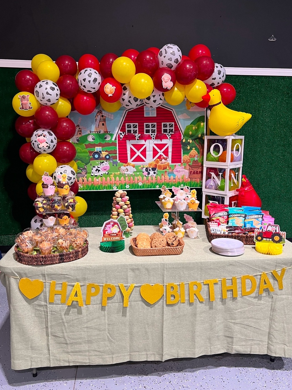 Farm Animal Themed 1 year old Birthday Stuff